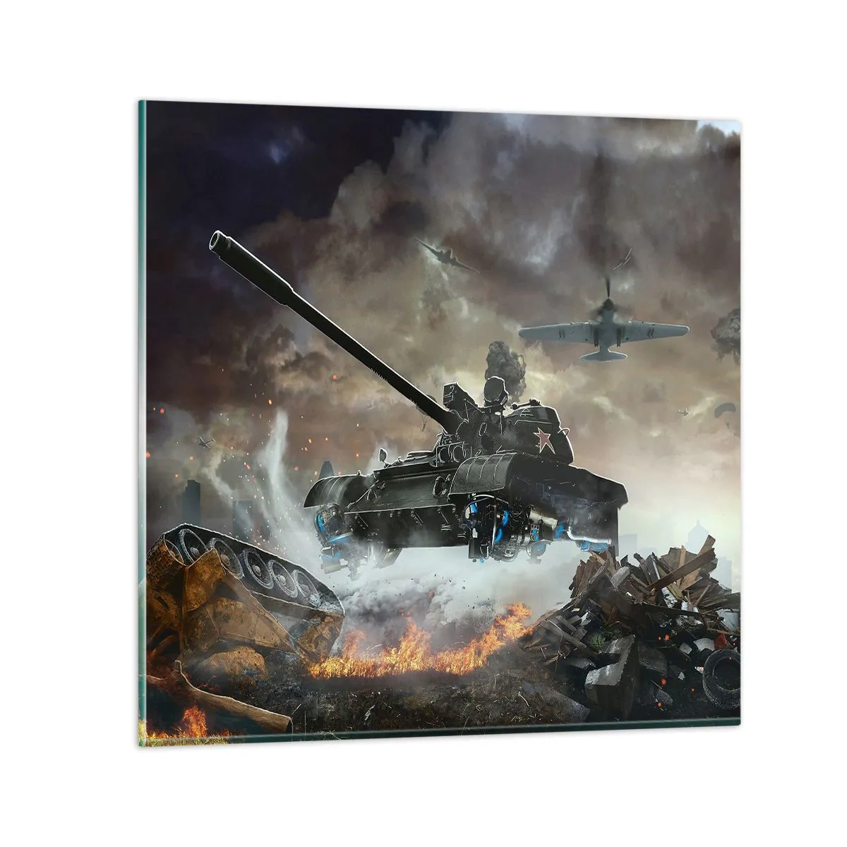 Obraz na szkle - Bitwa jest straszna i piękna - 40x40 cm