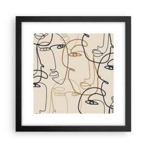 Plakat w czarnej ramie - Portret zwielokrotniony - 30x30 cm