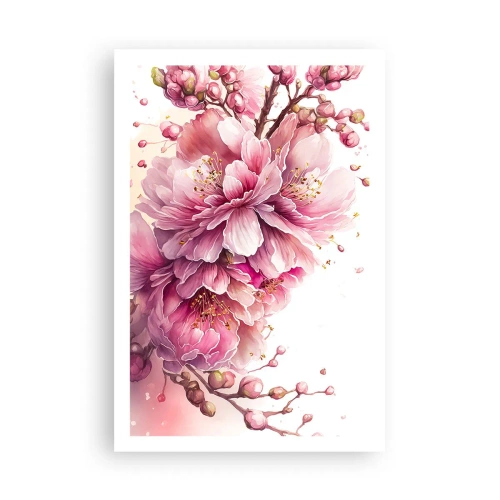 Plakat - Kwiat kwitnącej wiśni - 61x91 cm