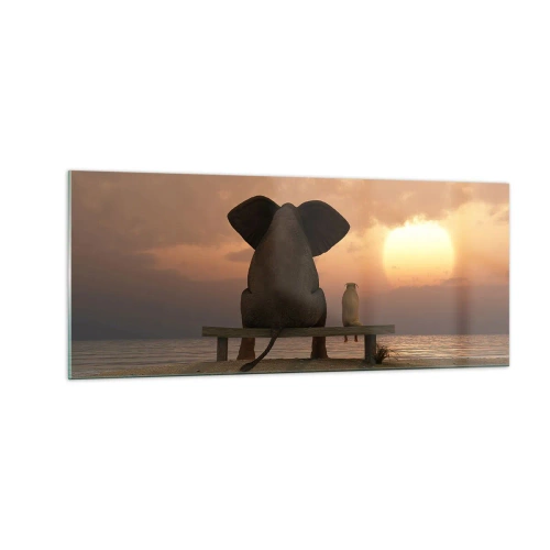 Obraz na szkle - Dobrze jest razem pomilczeć - 100x40 cm