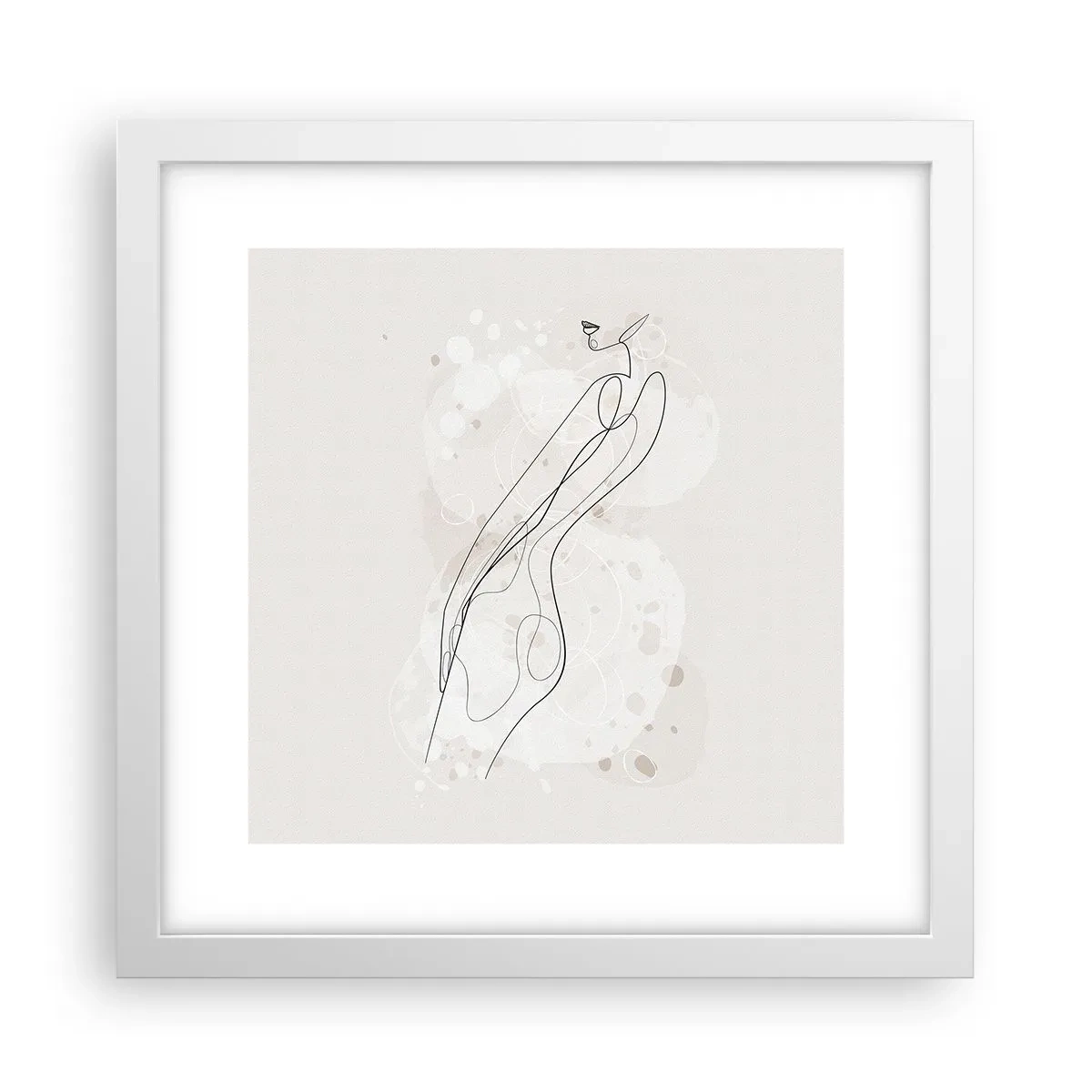 Plakat w białej ramie - Pobłądzić spojrzeniem - 30x30 cm