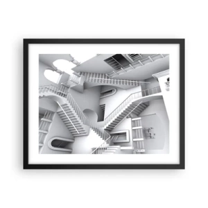 Plakat w czarnej ramie - Paradoksy przestrzeni - 50x40 cm