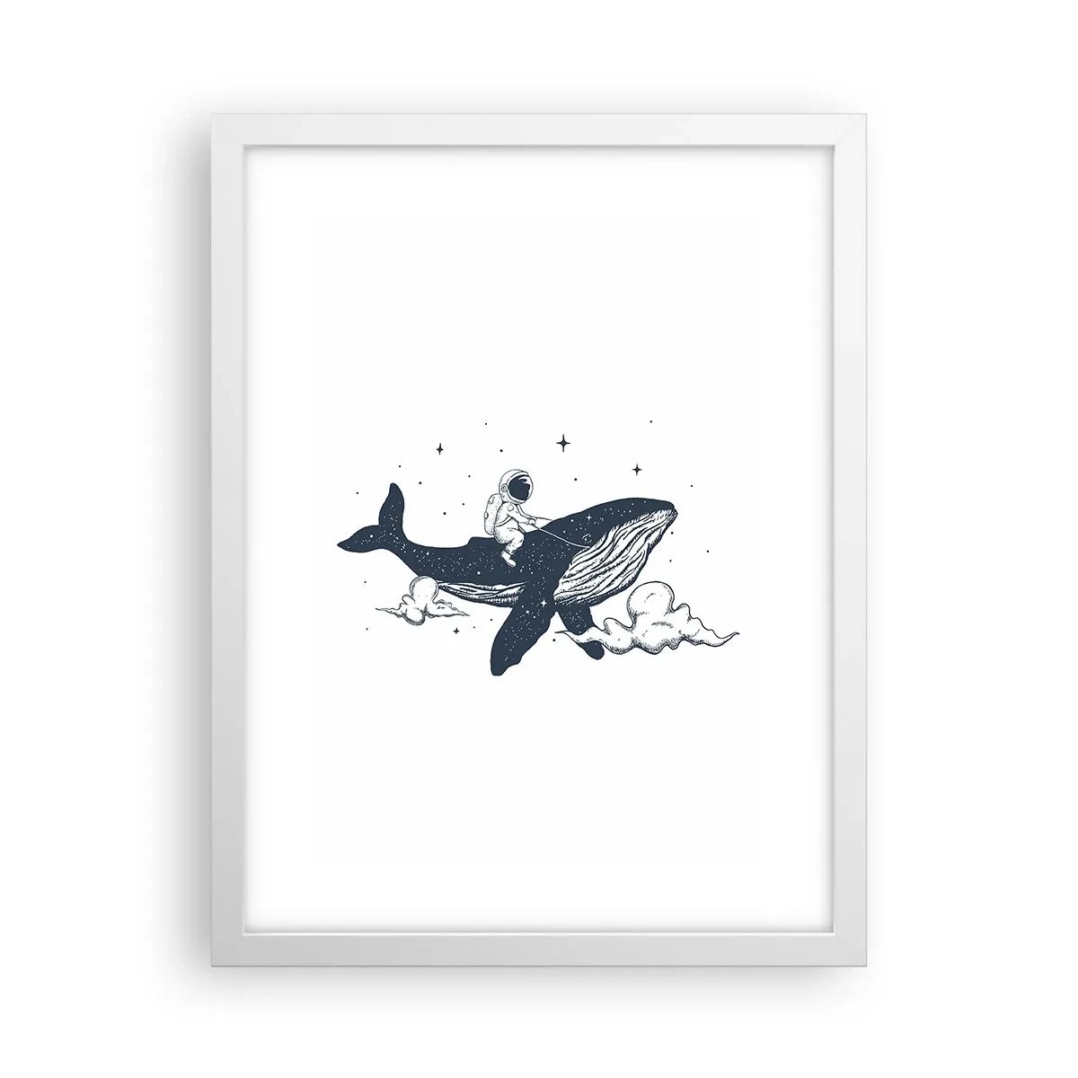 Plakat w białej ramie - Kosmiczna przygoda - 30x40 cm