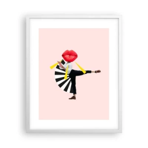 Plakat w białej ramie - Surrealistyczny pop-art - 40x50 cm
