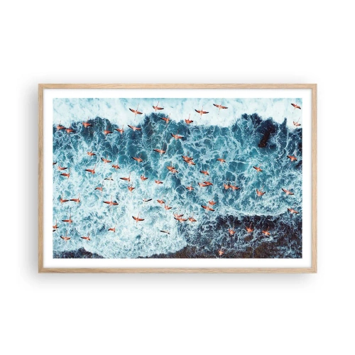 Plakat w ramie jasny dąb - Nadmorska parada - 91x61 cm