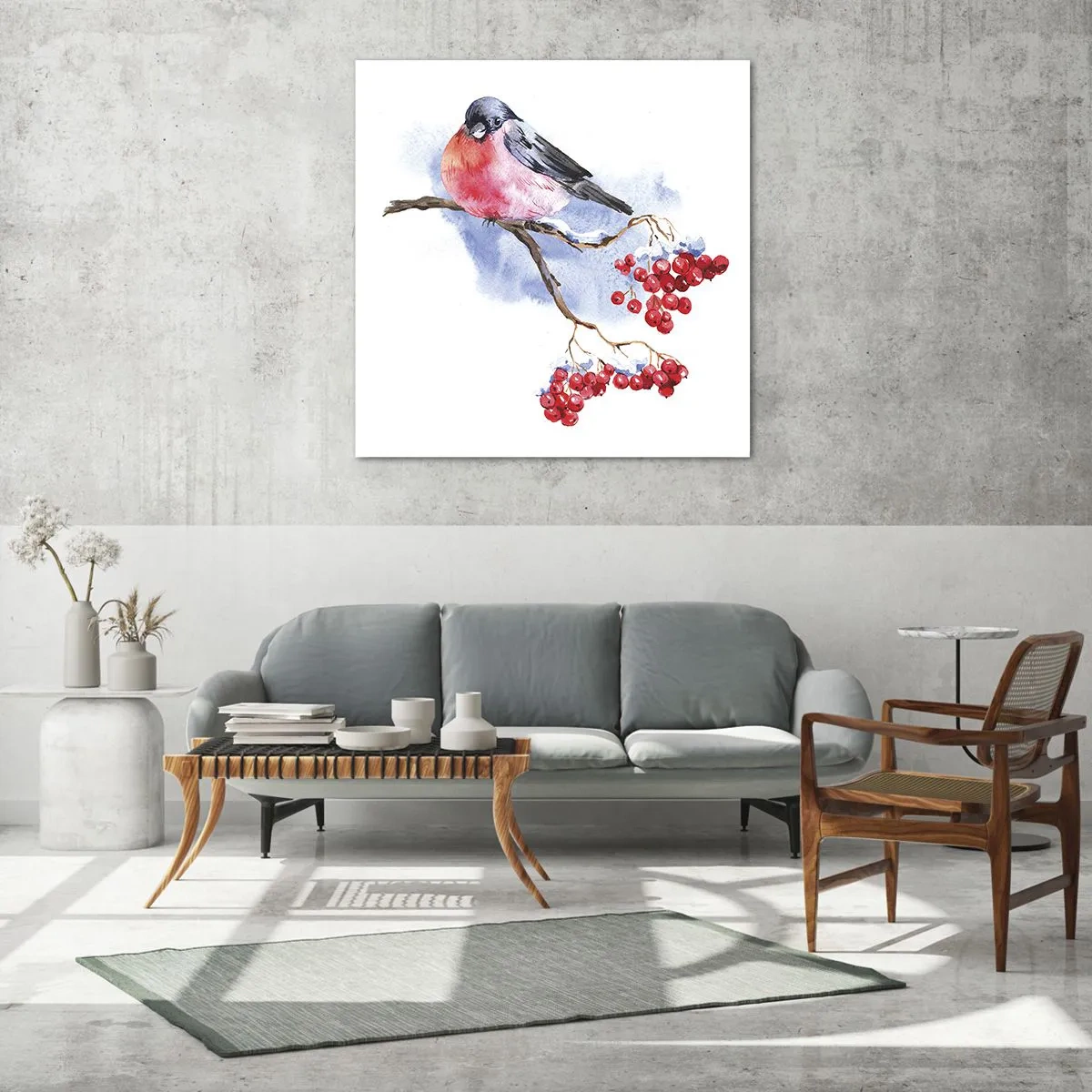 Obraz na szkle - Zima w kolorze - 30x30 cm