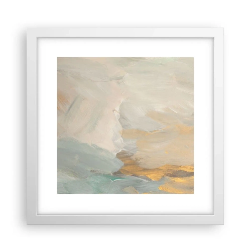 Plakat w białej ramie - Abstrakcja – kraina łagodności - 30x30 cm