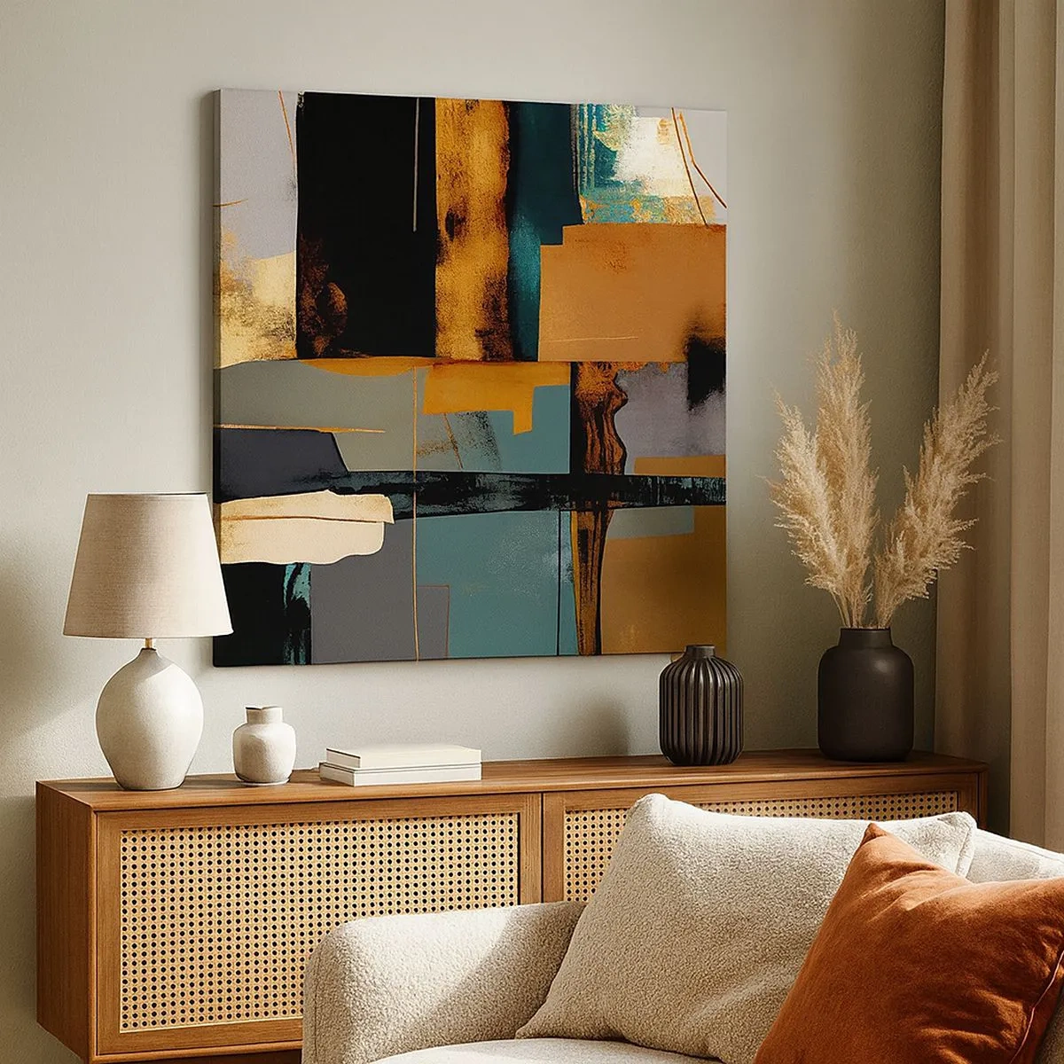 Obraz na płótnie - Abstrakcja – światło i cień - 30x30 cm