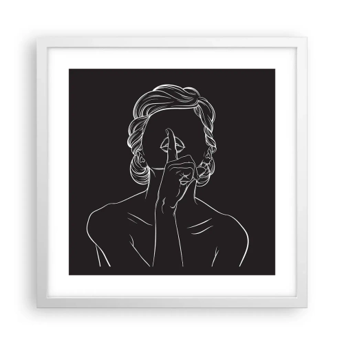 Plakat w białej ramie - Piękno rozkwita w ciszy - 40x40 cm