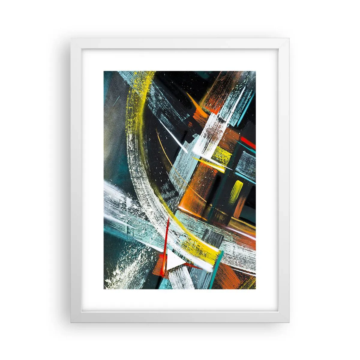 Plakat w białej ramie - Energia ruchu - 30x40 cm