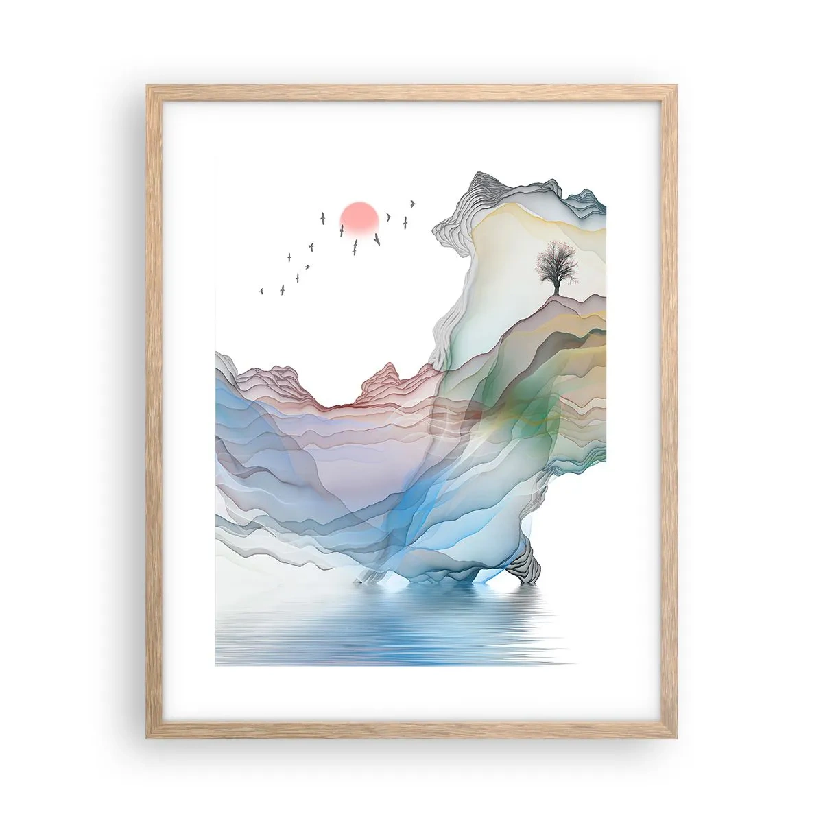 Plakat w ramie jasny dąb - Ku kryształowym górom - 40x50 cm