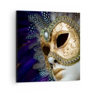 Obraz na płótnie - Portret wenecki w złocie - 60x60 cm