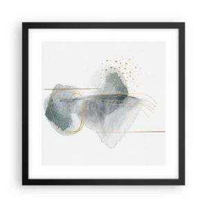 Plakat w czarnej ramie - O związkach szarości i złota - 40x40 cm