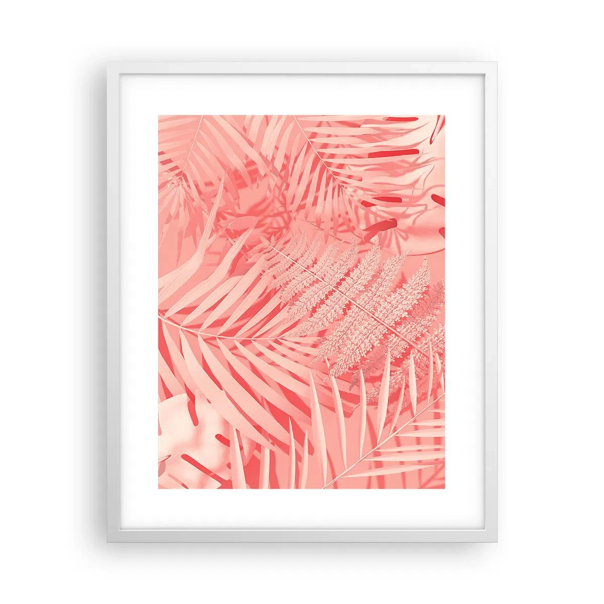 Plakat w białej ramie - Różowy koncept - 40x50 cm
