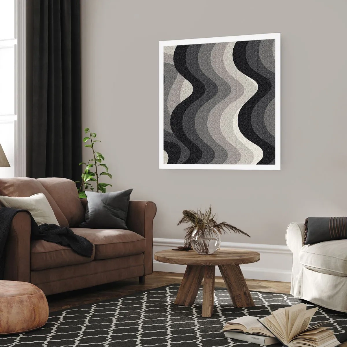 Plakat - Fala za falą - 40x40 cm