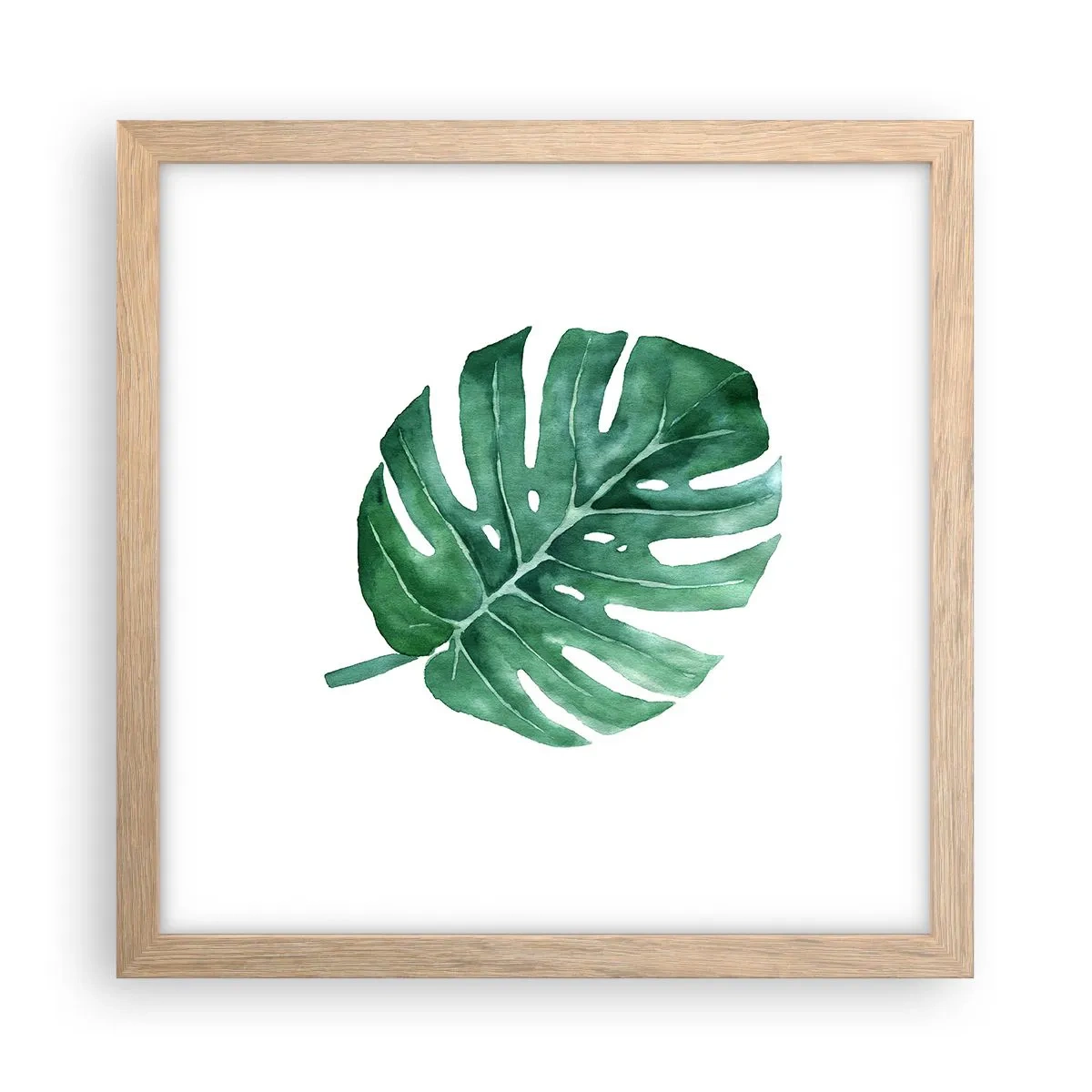 Plakat w ramie jasny dąb - Zielony koncept - 30x30 cm