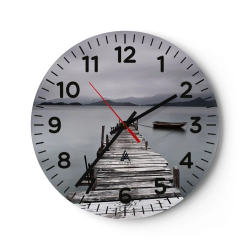 Zegar ścienny - Jutro możesz ruszać - 40x40 cm