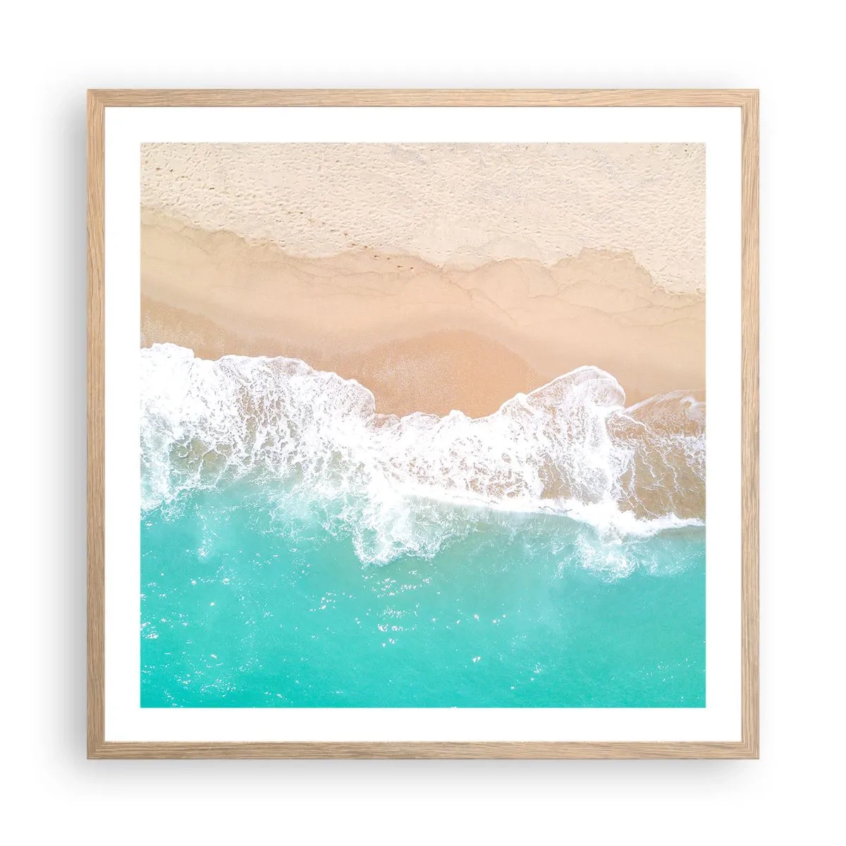 Plakat w ramie jasny dąb - Pieszczotliwy dotyk - 60x60 cm