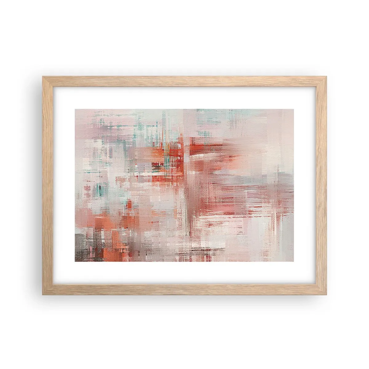 Plakat w ramie jasny dąb - Zamglone. Ale różowe - 40x30 cm