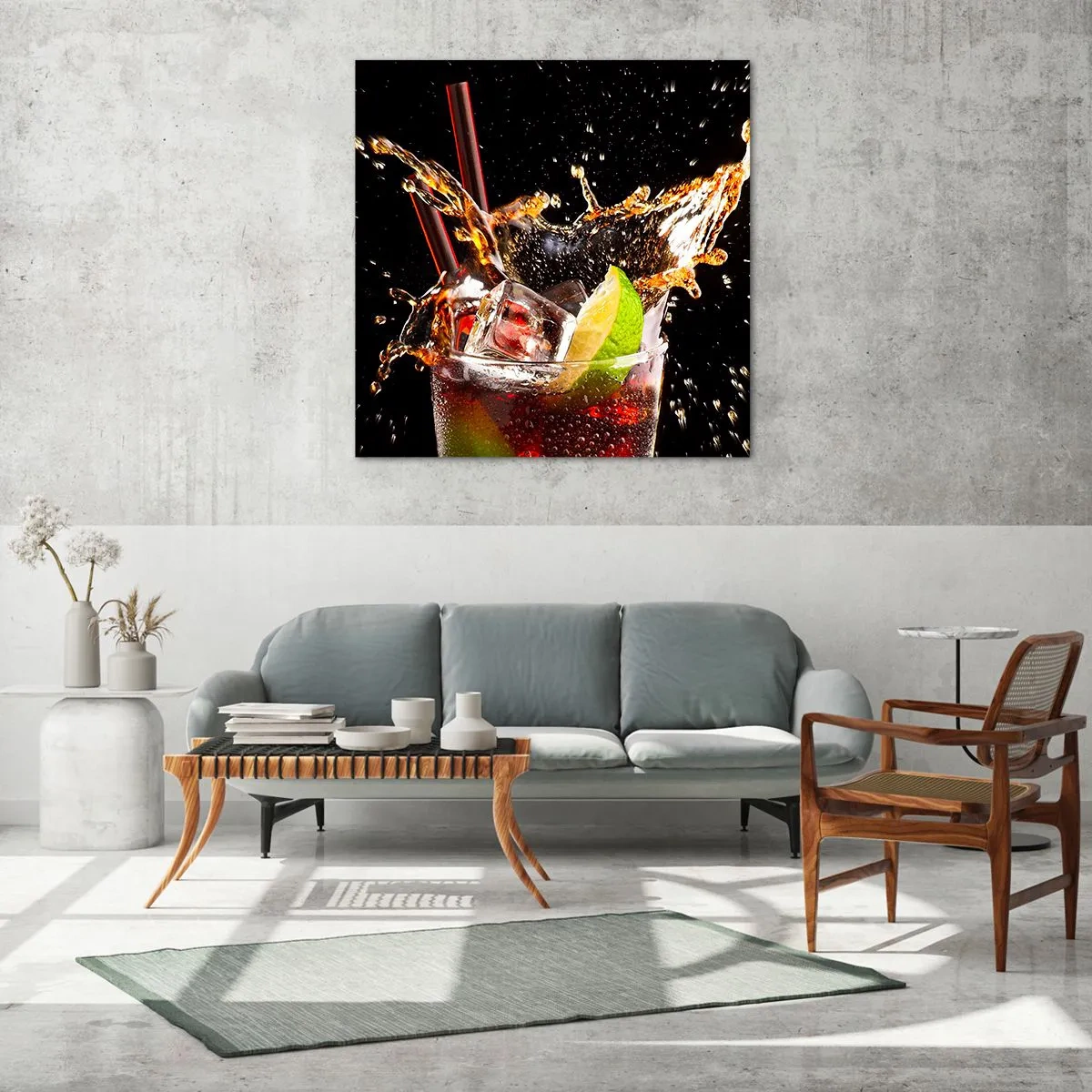 Obraz na szkle - Radość i energia kolorów - 70x70 cm