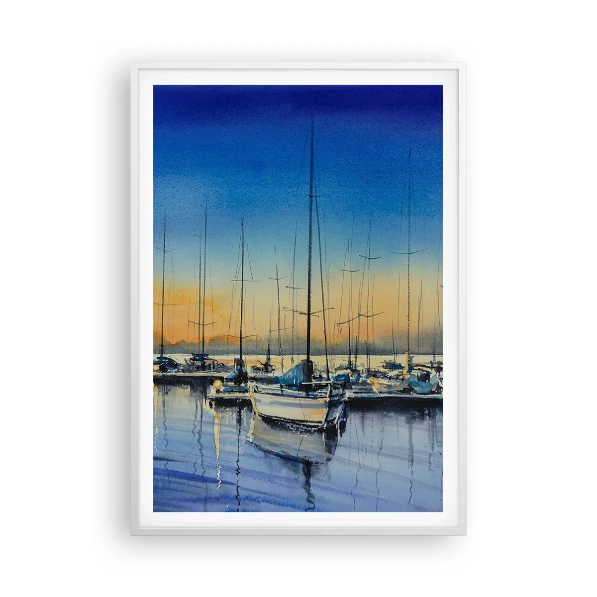Plakat w białej ramie - Koniec dobrego dnia - 70x100 cm