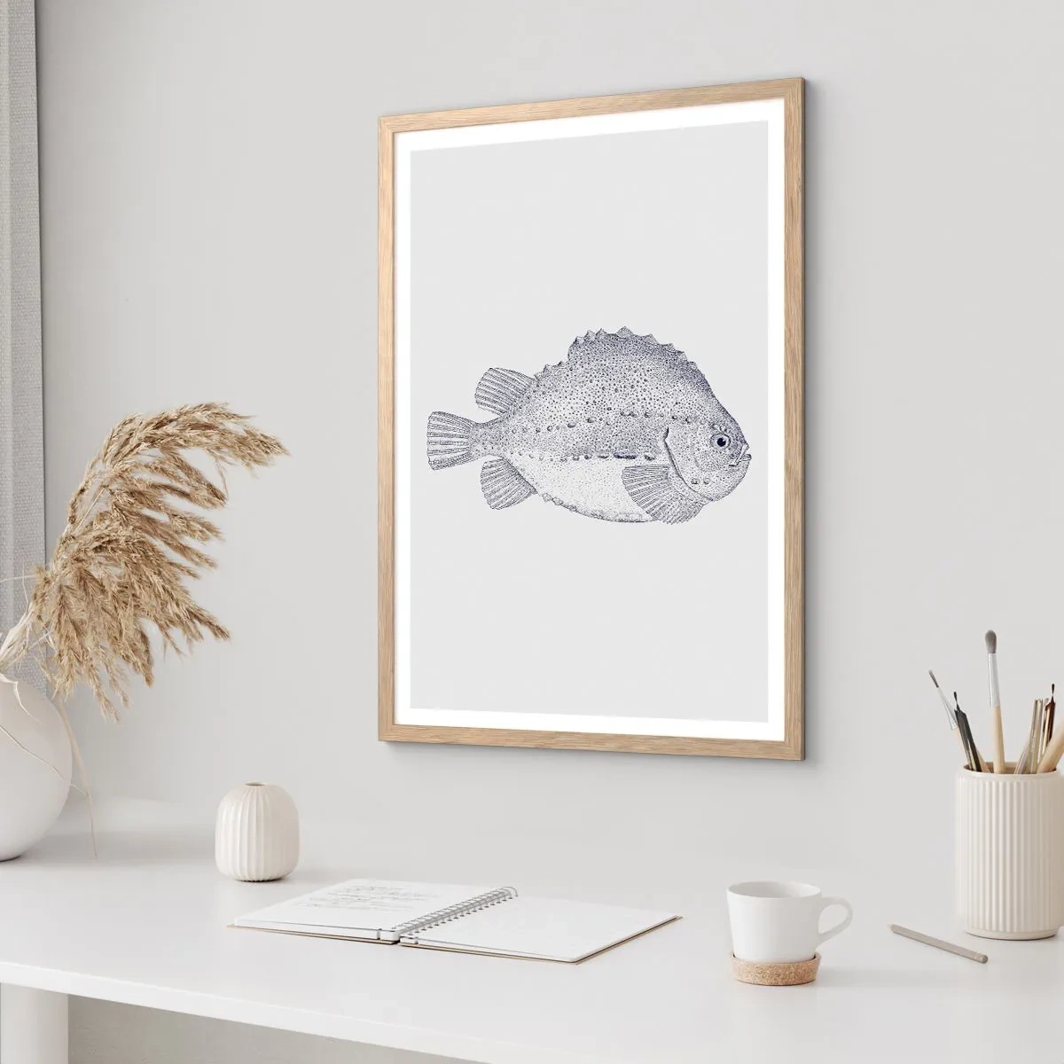 Plakat w ramie jasny dąb - Do albumu przyrodnika - 40x50 cm