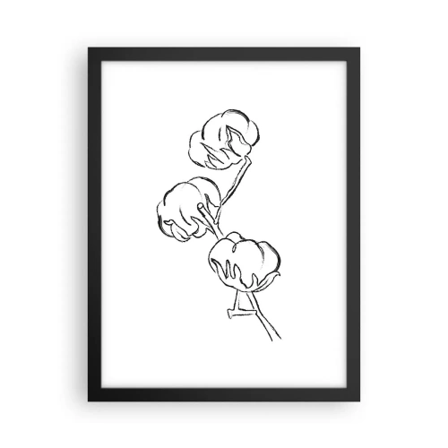 Plakat w czarnej ramie - Bawełniany puch - 30x40 cm