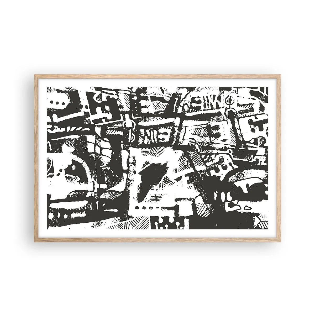 Plakat w ramie jasny dąb - Porządek czy chaos? - 91x61 cm