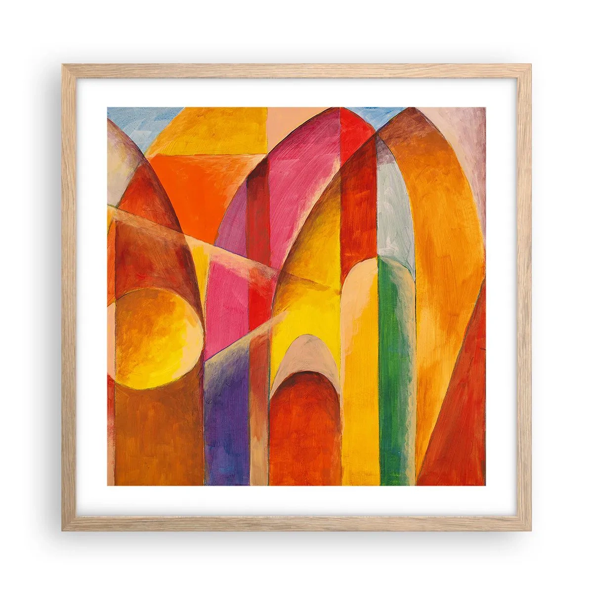 Plakat w ramie jasny dąb - Katedra słońca - 50x50 cm