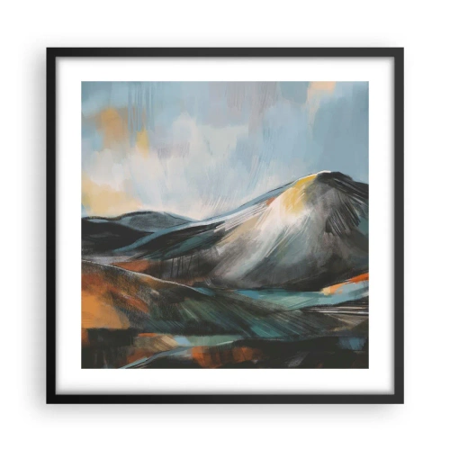 Plakat w czarnej ramie - Surowe i piękne - 50x50 cm