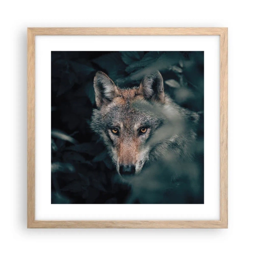 Plakat w ramie jasny dąb - Łowca - 40x40 cm