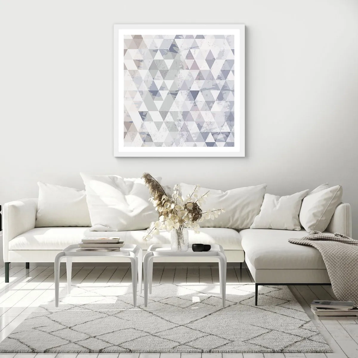 Plakat w białej ramie - W rytmie na trzy - 30x30 cm