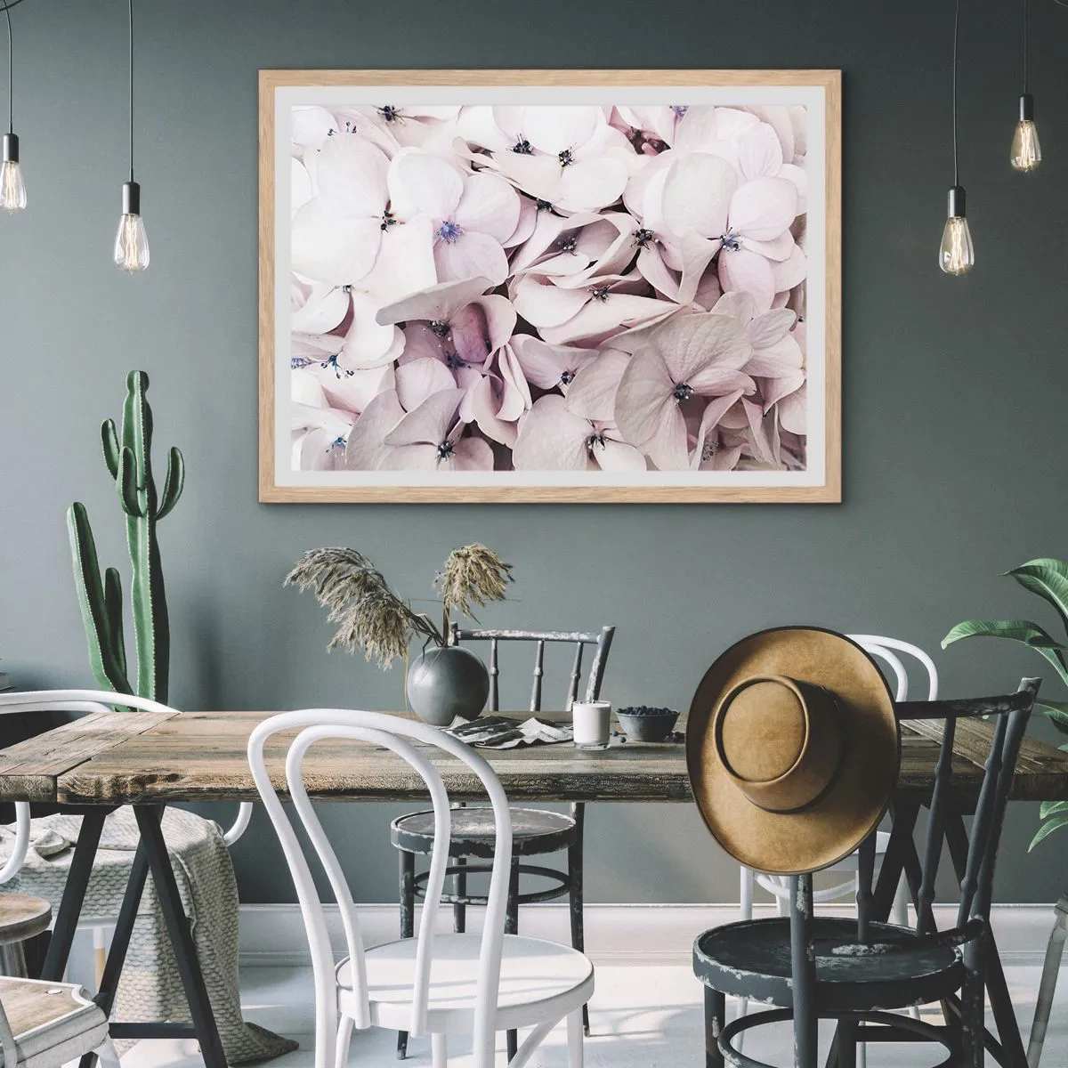 Plakat w ramie jasny dąb - W powodzi kwiatów - 50x40 cm