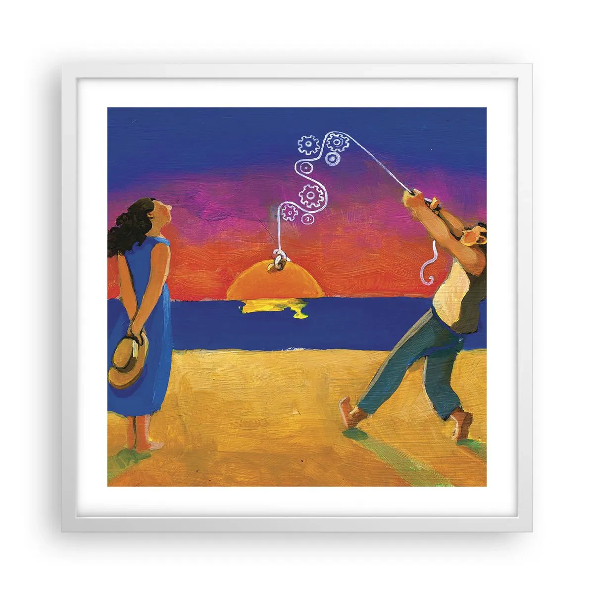 Plakat w białej ramie - Więcej niż gwiazdka z nieba - 50x50 cm