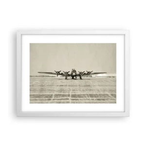 Plakat w białej ramie - Jak zawsze gotowy - 40x30 cm