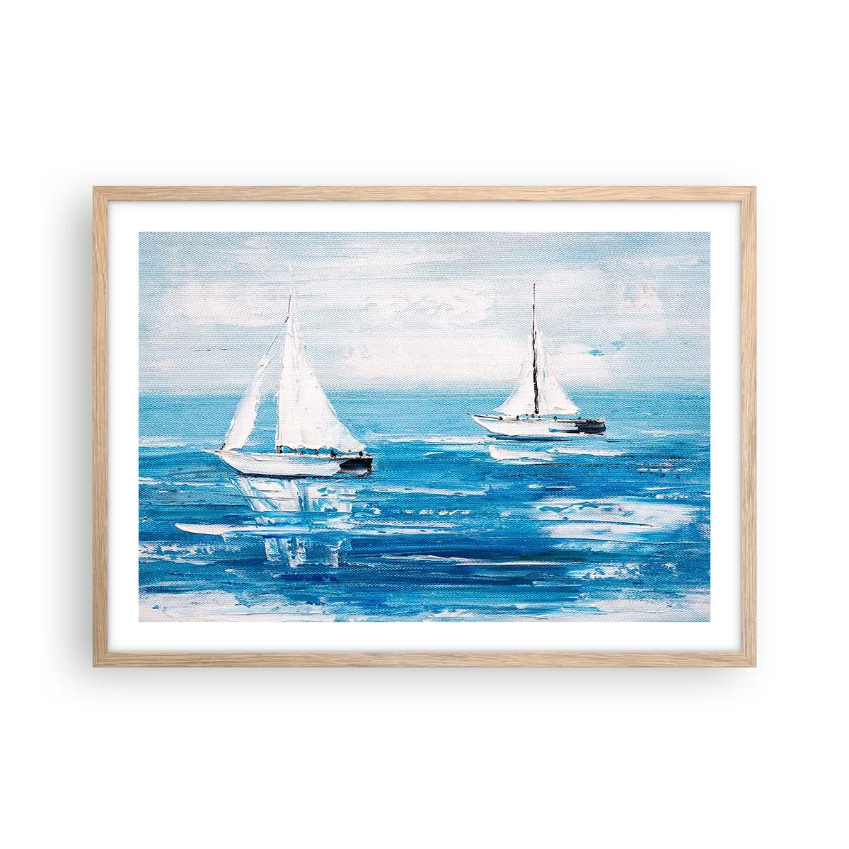 Plakat w ramie jasny dąb - Z przyjacielem u boku - 70x50 cm