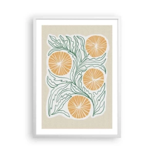 Plakat w białej ramie - Etnicznie z nutą abstrakcji - 50x70 cm