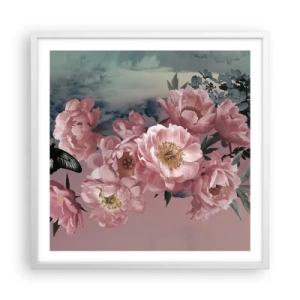 Plakat w białej ramie - Szczyt romantyzmu - 60x60 cm