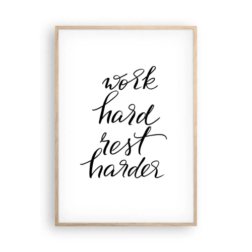 Plakat w ramie jasny dąb - Życiowa równowaga - 70x100 cm