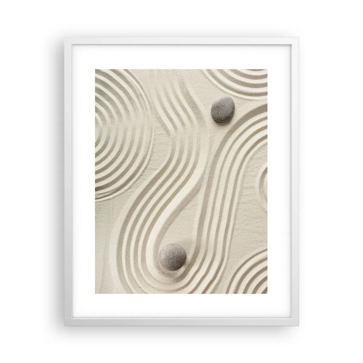 Plakat w białej ramie - Dotyk ciepła - 40x50 cm