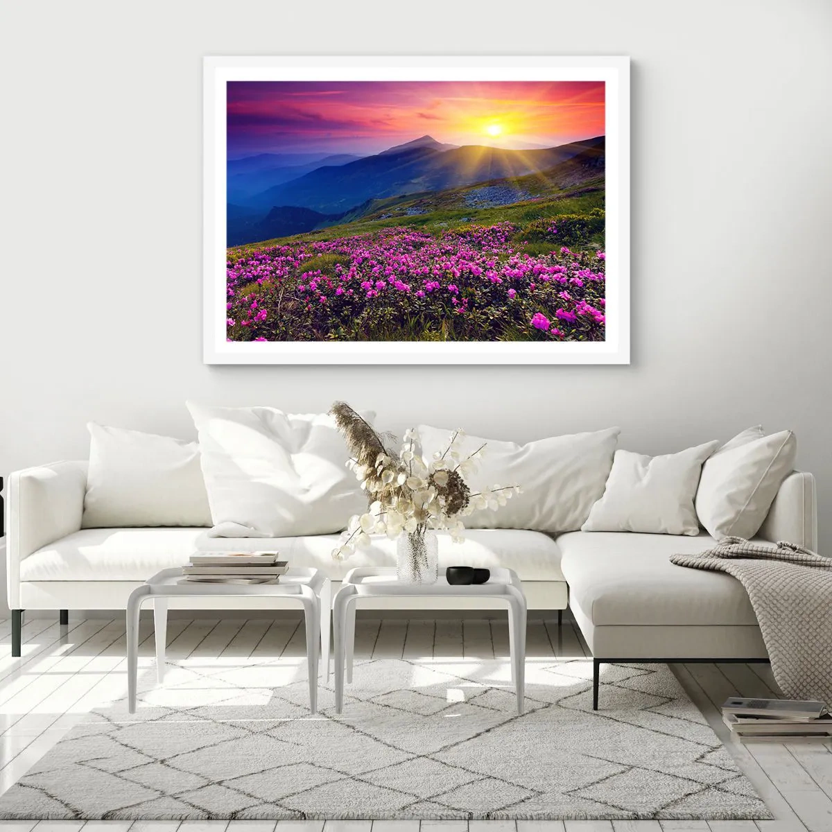 Plakat w białej ramie - … A dokoła pachnie kosodrzewina i wonieją zioła - 50x40 cm