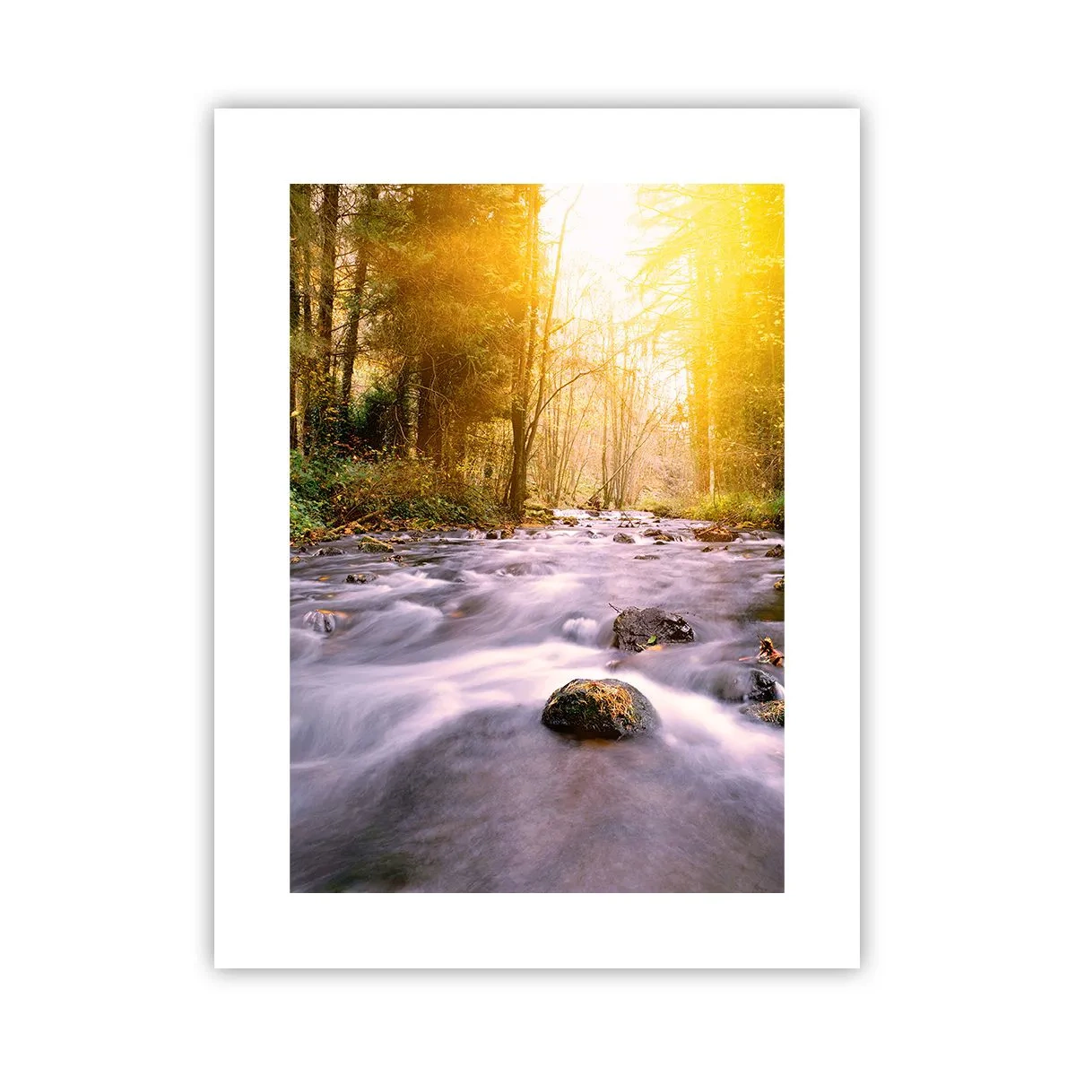 Plakat - Malachit w srebrno-złotej oprawie - 30x40 cm