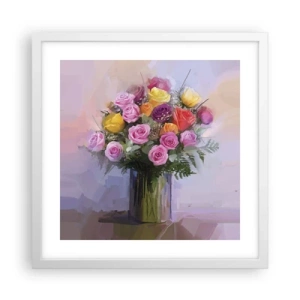 Plakat w białej ramie - Zatrzymane piękno - 40x40 cm