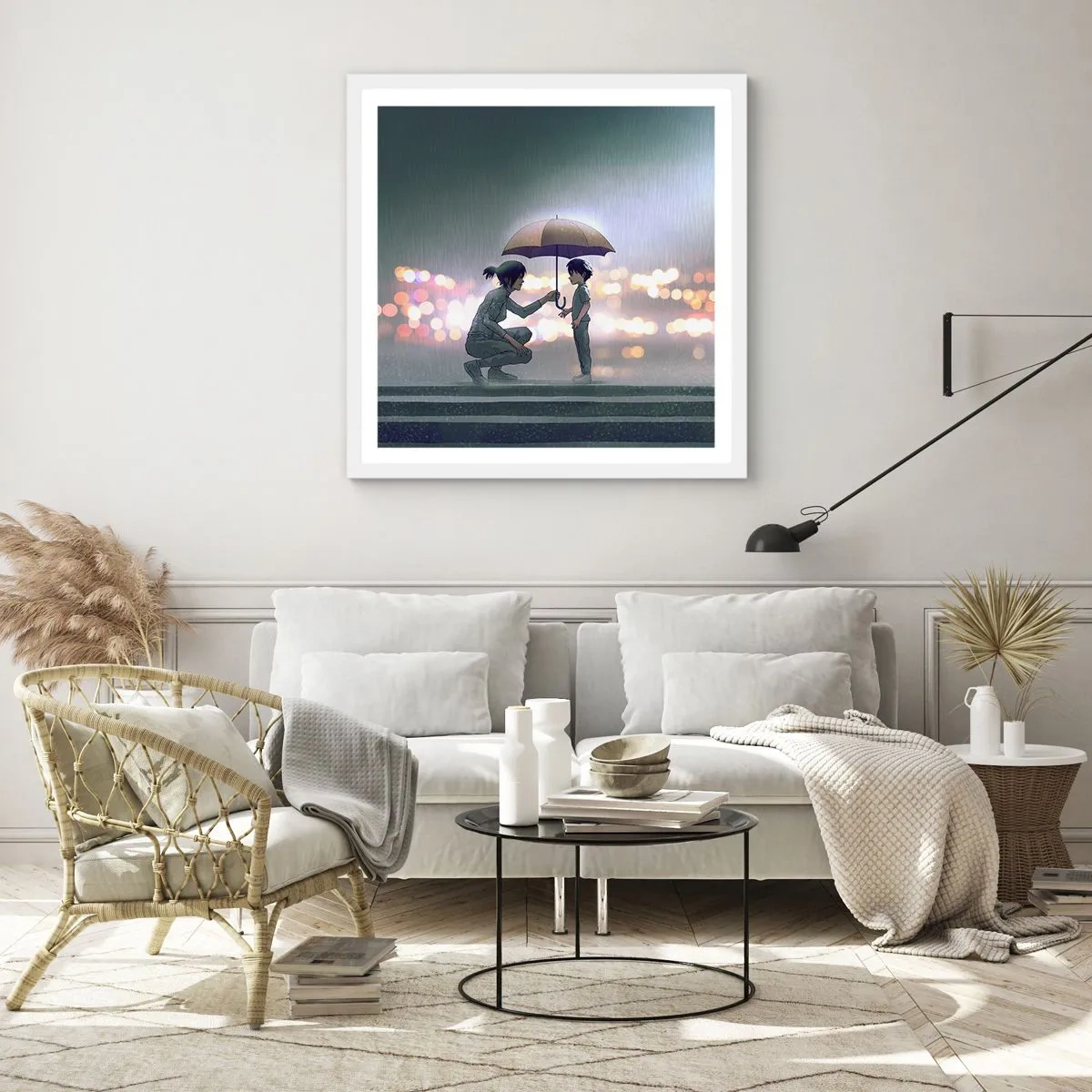 Plakat w białej ramie - I już jest wszystko dobrze - 40x40 cm