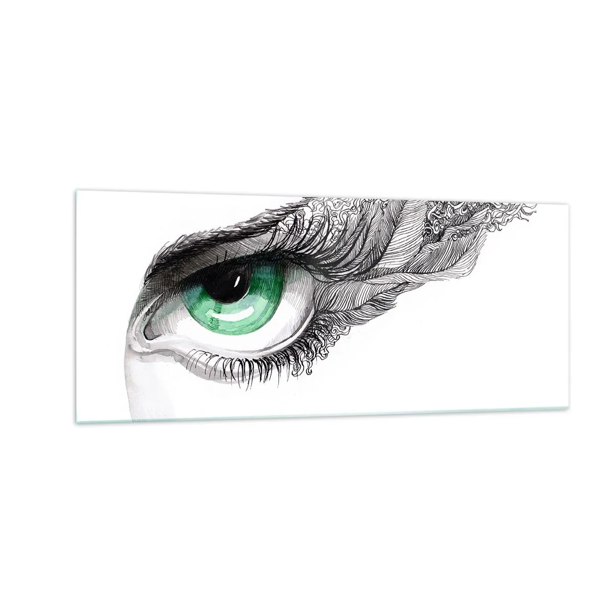 Obraz na szkle - Piękna i gotowa do ataku - 100x40 cm