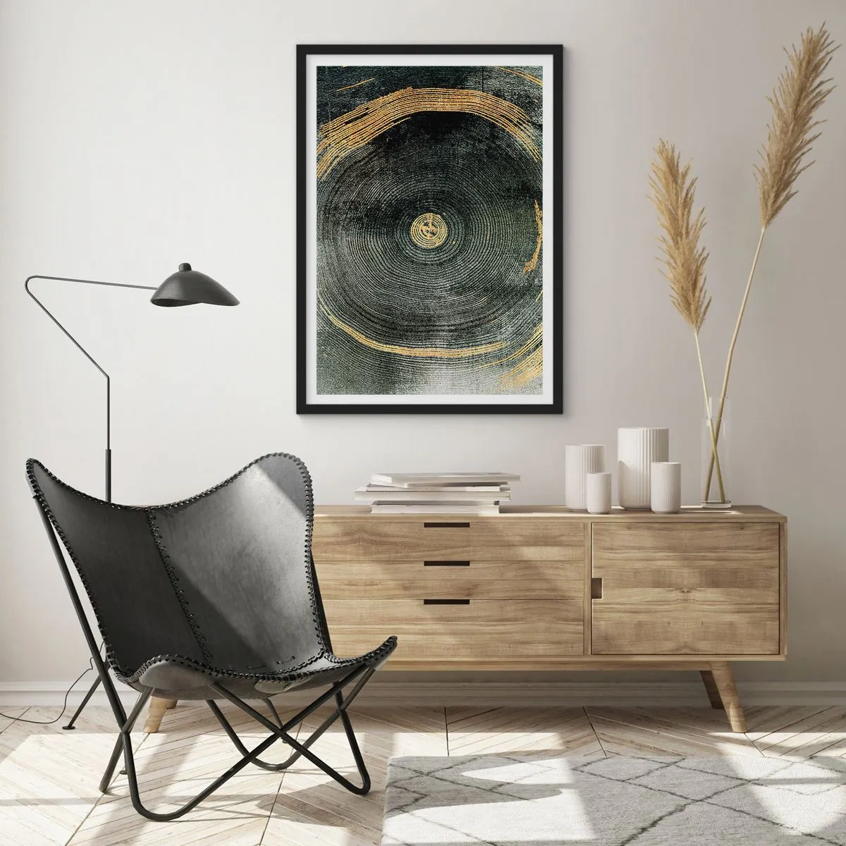 Plakat w czarnej ramie - Zmiana i trwanie - 70x100 cm