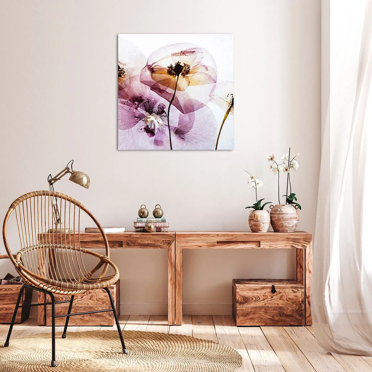 Obraz na płótnie - Kwiatów ciała przezrocze - 40x40 cm