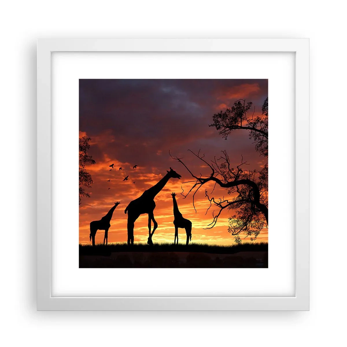 Plakat w białej ramie - Mała kolacja w gronie najbliższych - 30x30 cm