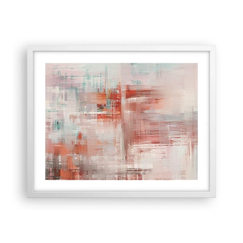 Plakat w białej ramie - Zamglone. Ale różowe - 50x40 cm