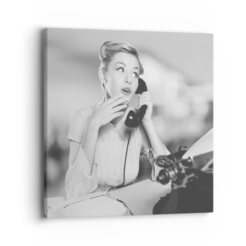 Obraz na płótnie - Halo, tu lata 50. - 40x40 cm